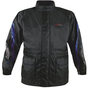 Waterdichte regenjas motorfiets scooter binnen gevoerde kap blauw XL