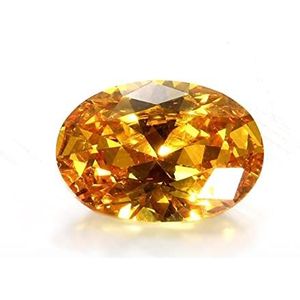 Natuurlijk kristal ruwe 10x14mm onverwarmde edelsteen geel saffier ovale vorm AAA natuurlijke edelsteen losse diamant sieraden DIY bruiloft handwerk decoratief, Eén maat