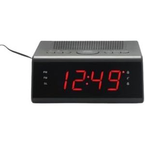 WE FM-wekkerradio, dual alarm met snooze-functie, 0,9 inch lcd-display, inclusief netadapter