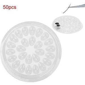 50st Wegwerp Wimperlijm Houder, Transparant Plastic Wimper Extension Lijm Stand Pad