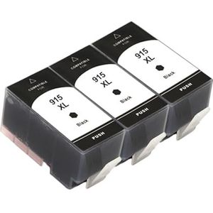 Inktcartridge compatibel met HP915XL 915XL 919XL for Officejet Pro 8020 8022 8023 8025 8026 8028 8015 8018 8012 8010(BK 3PC)
