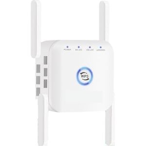 Draadloze 5G 2,4 GHz WiFi-repeater/extender 1200 Mbps WiFi-versterker 802.11N Long Range AP-signaalversterker Uitgebreide Dekking(5G white)