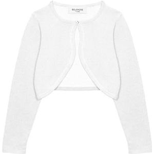 Bolerose Meisjes Lang Mouw Sprankelend Vest kinder Kinderen Bolero Shrug (Lichtzilver, 5-6 jaar)