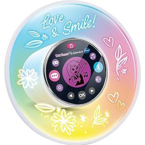 Vtech 80-531904 KidiSmart Glow Art Speaker, Bluetooth muziekspeler, wekker, met spraakbesturing, vooraf geïnstalleerde muziek, spelletjes, grappen en puzzels [Duitse versie].