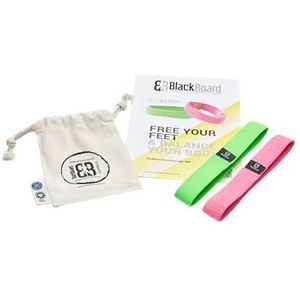 BlackBoard® ToeBands Weerstandsbanden speciaal voor de voet en de tenen, effectieve voetversterking en voetmobilisatie, fysiotherapie, weerstandsbanden in verschillende sterktes [set van 2]