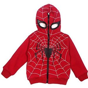 Jongen Spiderman Jacket Plus Velvet verdikking Zip Sweatshirt Kids Cotton Truien Training Wear Fashion Cosplay Kostuum Herfst Winter,Red-Medium/120cm