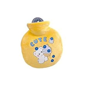 DieffematicRSD Warmwaterkruik Leuke Cartoon Handwarmer Zak Draagbare Goede Afdichting PVC Pocket Mini Warmwaterkruik Warme Voeten Warmwaterzak for Thuis (Color : Yellow bottom cake)