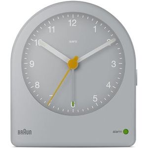 Braun BC22G - Wekker - Analoog - Stil uurwerk - Grijs