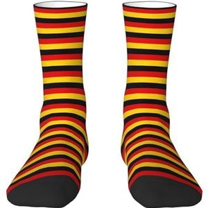 Evengigy Duitse vlag Grappige Sokken Crazy Fashion Cool Gepersonaliseerde Zachte Crew Sokken Voor Mannen Vrouwen Unisex, Wit, One size