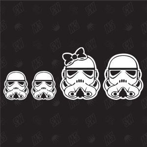 Star Wars Familie met 2 kleine jongens stickers