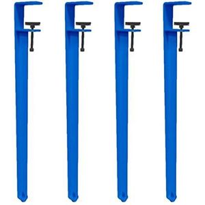 Metalen tafelpoten, Verstelbare F-vormige meubelpoten 71 cm, clip-on, geen gaten, ijzer, veelkleurig, verpakking van 4(Blue)