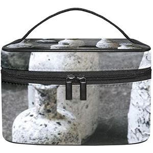 Oude potten make-up organizer tas, reismake-up tas organizer case draagbare cosmetische tas voor vrouwen en meisjes toiletartikelen, Meerkleurig, 22.5x15x13.8cm/8.9x5.9x5.4in