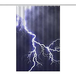 Fulmination in The Dark Blue Sky Grappige Badkamer Douchegordijnen Waterdichte Decoratieve Gift Voor Badkamer Thuis Slaapzaal