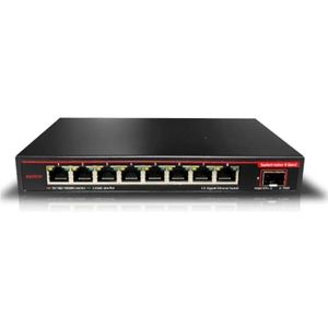 Asustor Switch'nstor 9 Gen 2 ASW209X, 9-poorts onbeheerde Ethernet-schakelaar, 1 x 10GbE, 8 x 2,5 GbE multigigigig schakelaar, plug & play, desktop/wandmontage