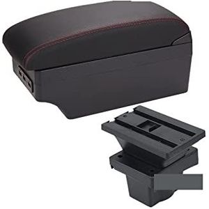 Armleuningen Middenconsole Gewapende Opbergdoos Auto Accessoires Voor Octavia Voor MK2 Voor Yeti 2005 2006 2008 2009 2010 2011(A1 Black red 7USB)
