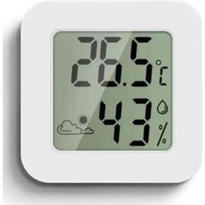Indoor Mini Thermometer Hygrometer Woonkamer LCD Digitale Temperatuur-vochtigheidsmeter Sensor Weerstation Meter Tool Nauwkeurig En Gemakkelijk Te Lezen