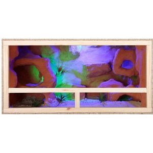 Repiterra Terrarium van hout 100 x 50 x 40 cm met OSB-zijwanden met floatglas
