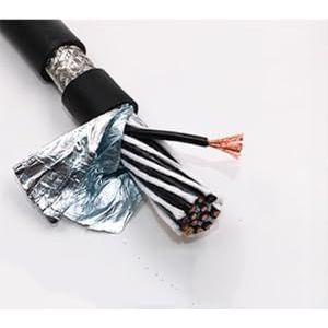 LMNCBVYA TRVVP 20AWG 14-Conductor Flexible Drag Chain Cable for CNC Routers, VFD Spindles, Printers - 65 ft Multi-Core Shielded Cable