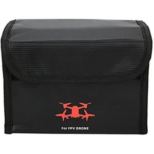 Ipo Battery Safe Bag, zwart, praktisch, veilige batterijveilige tas, betrouwbaar voor het opladen van accu's op reis (3 batterijen)