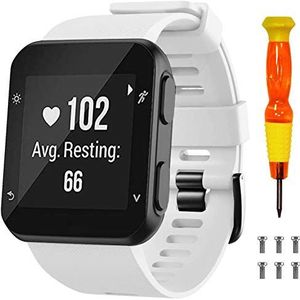 NotoCity voor Garmin Forerunner 35 band/Garmin Approach S10 band zachte siliconen vervangende horlogeband Forerunner 35/Approach S10 golfhorloge (WIT)