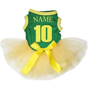 Petitebelle Puppy hond kleding nummer 10 personaliseren nationale jurk (klein, Brazilië2)