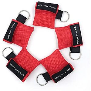 LinkHealth CPR Masker Sleutelhanger Ring Emergency Kit Rescue Gezichtsschermen met Eenrichtingsventiel Ademhalingsbarrière voor EHBO of AED-training (5)