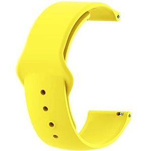 INEOUT 1 0 stks 1 8mm 20mm 22mm gloednieuwe siliconenriem (Color : 13 Yellow, Size : 18mm)