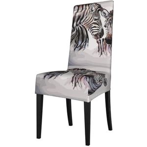 KemEng Zebra Cute, stoelhoezen, stoelbeschermer, stretch, eetkamerstoelhoes, stoelhoes voor stoelen