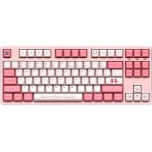 PYRIOLHI Pink Mechanical Keyboard - PYRIOLHI- Wired Pink Girls Gaming Keyboard -87 keys Laptop usb