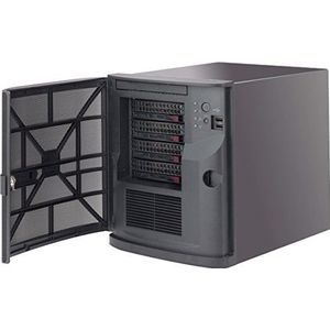 Supermicro - CSE-721TQ-350B2 - PC-behuizing - Zwart - Mini-ITX, 350 W 80PLUS Gold voeding, 4x 3,5-inch hot-swap schachten