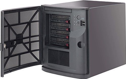 Supermicro - CSE-721TQ-350B2 - PC-behuizing - Zwart - Mini-ITX, 350 W 80PLUS Gold voeding, 4x 3,5-inch hot-swap schachten
