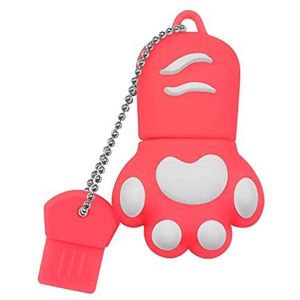USB-Stick 128 GB 2.0 - Schattige Mini-Flashdrive Met Kattenpoot - Hoge Capaciteit Creatieve USB-Stick - Roze