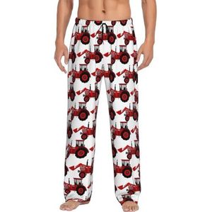 WYCZHY Cartoon Tractor Mannen Pyjama Bottoms Pyjama Broek Voor Mannen Lounge Slaap Bodem Pj Broek Zacht Met Zakken, Zwart, L
