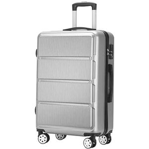 Koffer Trolleybagage Gestreepte bagage Combinatieslot met drie standen Koffer Slijtvaste en schokabsorberende bagagekoffer lichtgewicht