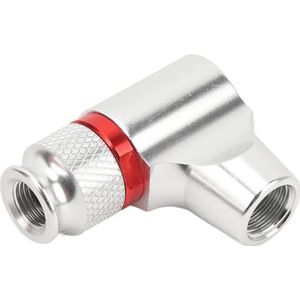 Fiets CO2-inflator, CO2-fietsbandenpomp Draagbare Fietspomp met Geïsoleerde Hoes Compatibel voor Presta-Ventiel Amerikaans Ventiel voor UNF 3/8in Draad 12g 16g 18g 25g (SILVER)