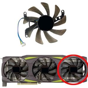 Voor PNY voor GeForce RTX3070ti 3080 3080ti 3090 XLR8 voor UPRISING EPIC-X RGB Triple Fan OC Grafische Kaart Vervangende Ventilator T129215SU(Right fan)
