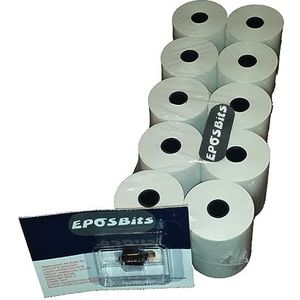 EPOSBITS® Merk **Essentials Pack** voor Sharp XE-A101 XEA101 XEA-101 Kassa (10 Rollen + 1 Ink)