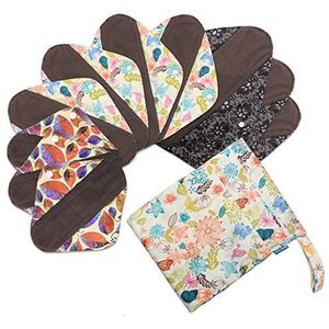 Teamoy 10 stuks inlegkruisjes, wasbaar, bamboeverband herbruikbaar (3 verschillende maten inbegrepen), serie Junggels