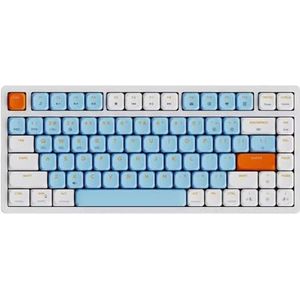 QPSJXN Wired AK832 Pro Mechanical Keyboard met 2500 mAh -Wireless 2.4G Bluetooth Kleurrijk geschikt voor games en kantoortoepassingen op Windows PC (AK832 White Blue)