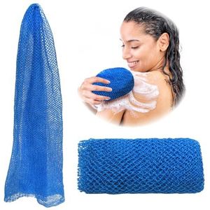 Adeton Afrikaanse netspons, exfoliërende bodyscrubber, lichaamscrubmachine, lange netspons, 17 kleuren, sapo, douchebadaccessoires, rugvoet hoofdhuid scrub, platte dode huidverwijderaar body wash