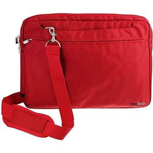 Navitech Rode slanke waterbestendige laptoptas - compatibel met ASUS Vivobook 15X OLED 15.6"" (M3504), Rood