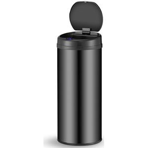 Automatische Prullenbak / Afvalemmer / Sensorprullenbak - 50 Liter - Zwart - Rond