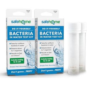 Safe Home® BACTERIA in Water Test Kit - Detecteert 50 verschillende soorten coliforme bacteriën zo snel als 24 uur - Detectieniveau tot 1 organisme - (2 stuks)