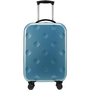 Koffer Modern Uitbreidbare Bagage Opvouwbare Koffers Met Universele Wielen Douane Cijferslot Handbagage (Color : Blu, Size : 24in)
