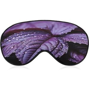 Oogmasker, paarse plant blad gedrukt slapen oogmasker, nacht oogmasker, verduisterende slapende oogmasker, reizen oogmasker