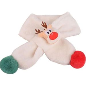 yeeplant Warme winterkraag kindersjaal - wasbare gezellige verdikte zachte mode pluizige imitatiebont eenvoudige cartoon sjaal, Wit9, Eén Maat