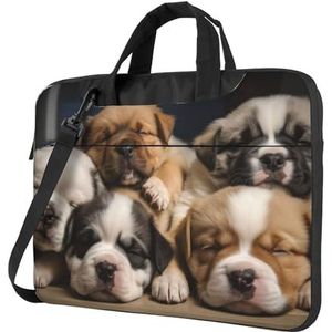 Sleepy Dogs Laptop Tas Schokbestendig Laptop Sleeve Case Computer Schoudertas 13 14 15.6 inch