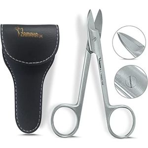 ZAMAHA UK® 1 Stks Roestvrij Staal Nagelschaar Snijden & Trimmen Teennagel Schaar voor Mannen & Vrouwen Manicure & Pedicure Shares voor Dikke Nagels & Cuticula met Lederen Pouch
