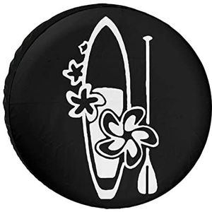 Bloemen Paddle Surf Board Grappige Reserveband Cover Wiel Protectors Gedrukt Gift Voor Camping RV SUV Truck Trailer