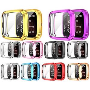 Yikamosi Screen Protector Compatible with Fitbit Versa 2,Soft TPU Full Coverage Protective Case Cover Compatible with Fitbit Versa 2/Versa 2SE,10PC